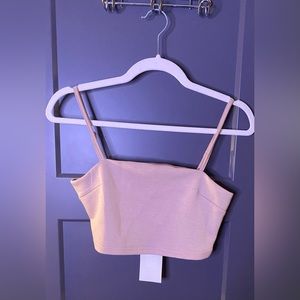 Cute, nude, crop tank top